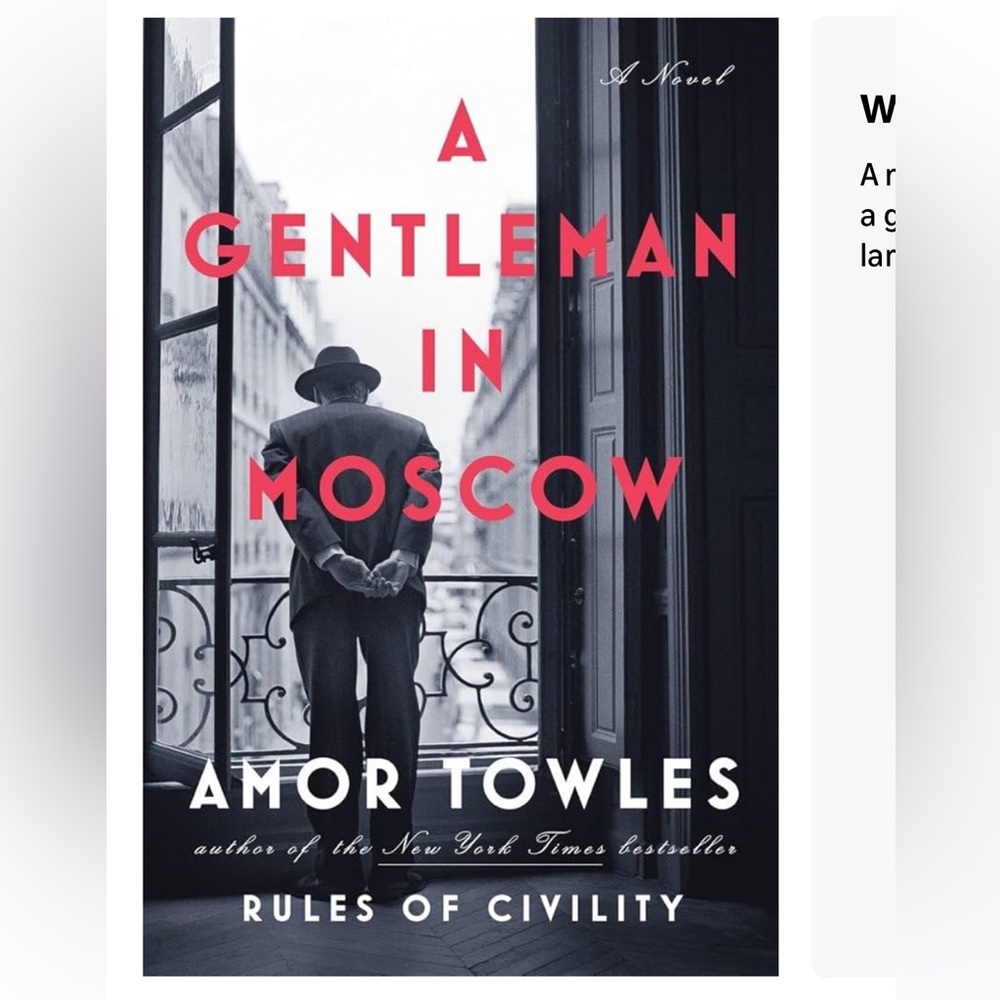 A Gentleman in Moscow: A Novel by Amor Towles (Paperback)